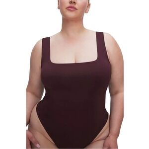 NWT Good American Scuba Modern Square Neck Tank Bodysuit Sleeveless‎ Size 3XL